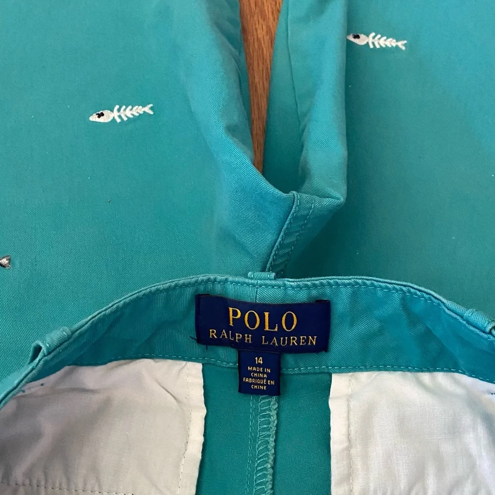 Polo by Ralph Lauren Embroidered Fish and Bones Kids Shorts